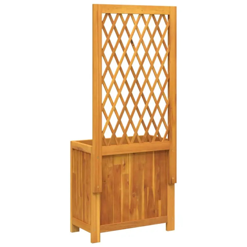 Bloempot met latwerk voor klimplanten van massief acaciahout - 55 x 29.5 x 132 cm / 1 - Bloempotten & plantenbakken