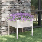 Bloempot van massief grenenhout voor buiten plantenbakken en tuinaccessoires - Wit / 1 - Bloempotten & plantenbakken
