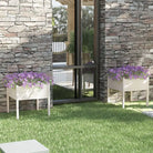 Bloempot van massief grenenhout voor buiten plantenbakken en tuinaccessoires - Wit / 2 - Bloempotten & plantenbakken