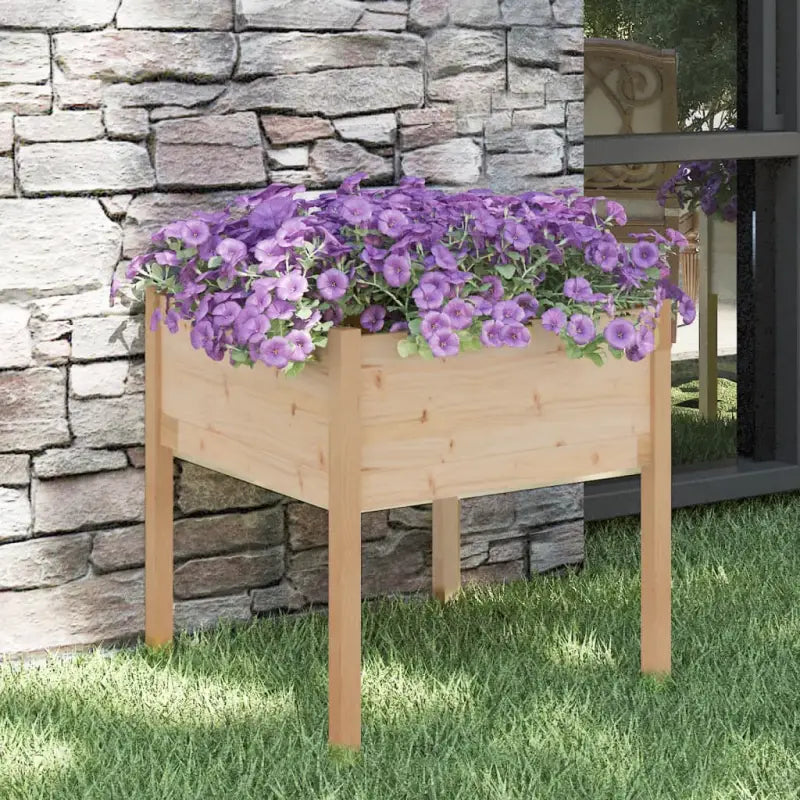 Bloempot van massief grenenhout voor buiten plantenbakken en tuinaccessoires - Naturel / 1 - Bloempotten & plantenbakken