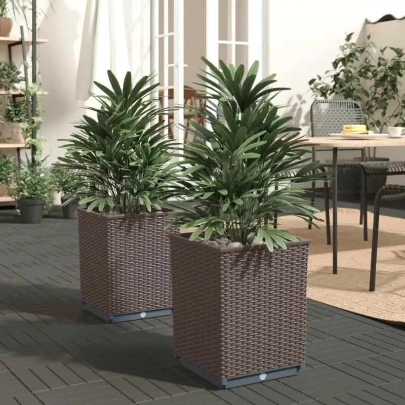 Bloempotten en plantenbakken voor tuin balkon en terras - Bruin / 2 - Bloempotten & plantenbakken