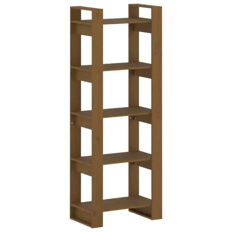 Boekenkast biedt decoratie en praktisch gebruik met massief grenenhout - Honingbruin / 1 - Boekenkasten