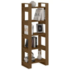 Boekenkast biedt decoratie en praktisch gebruik met massief grenenhout - Honingbruin / 1 - Boekenkasten