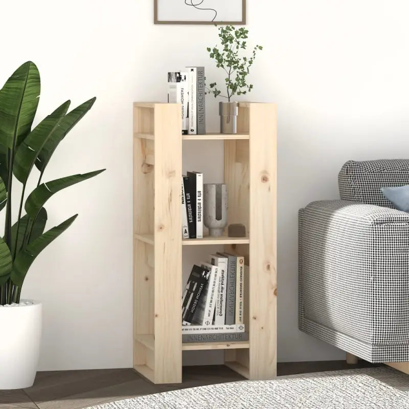 Boekenkast biedt praktische opbergruimte en kan als kamerscherm worden gebruikt - Naturel / 1 - Boekenkasten