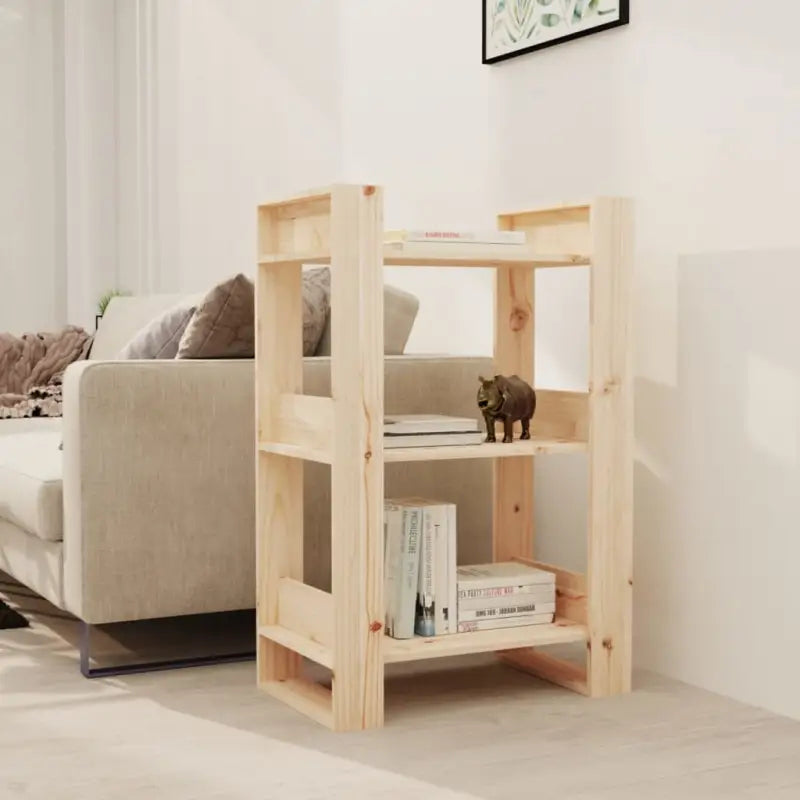 Boekenkast biedt praktische opbergruimte en kan als kamerscherm gebruikt - Naturel / 1 - Boekenkasten