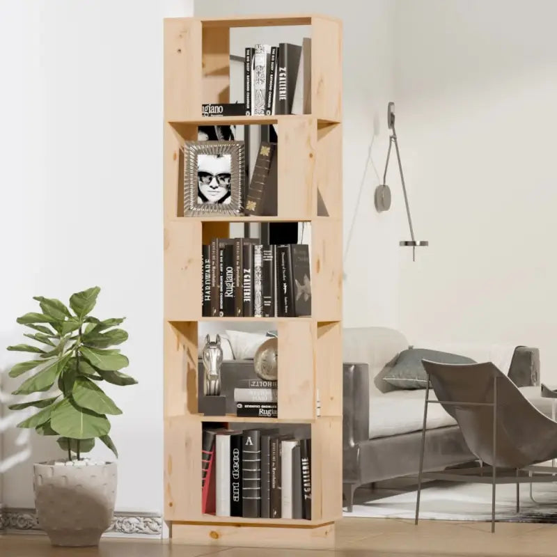 Boekenkast biedt veelzijdigheid in massief grenenhout voor je interieur - Naturel / 1 - Boekenkasten