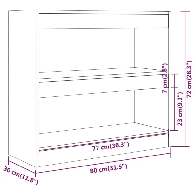 Boekenkast en kamerscherm voor je interieur - Sonoma eiken / 1 - Boekenkasten