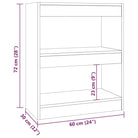 Boekenkast in grijs sonoma voor kamerscherm gebruikt interieur - Grijs sonoma / 1 - Boekenkasten