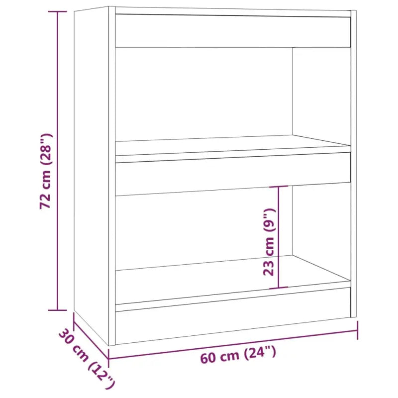 Boekenkast in grijs sonoma voor kamerscherm gebruikt interieur - Grijs sonoma / 1 - Boekenkasten