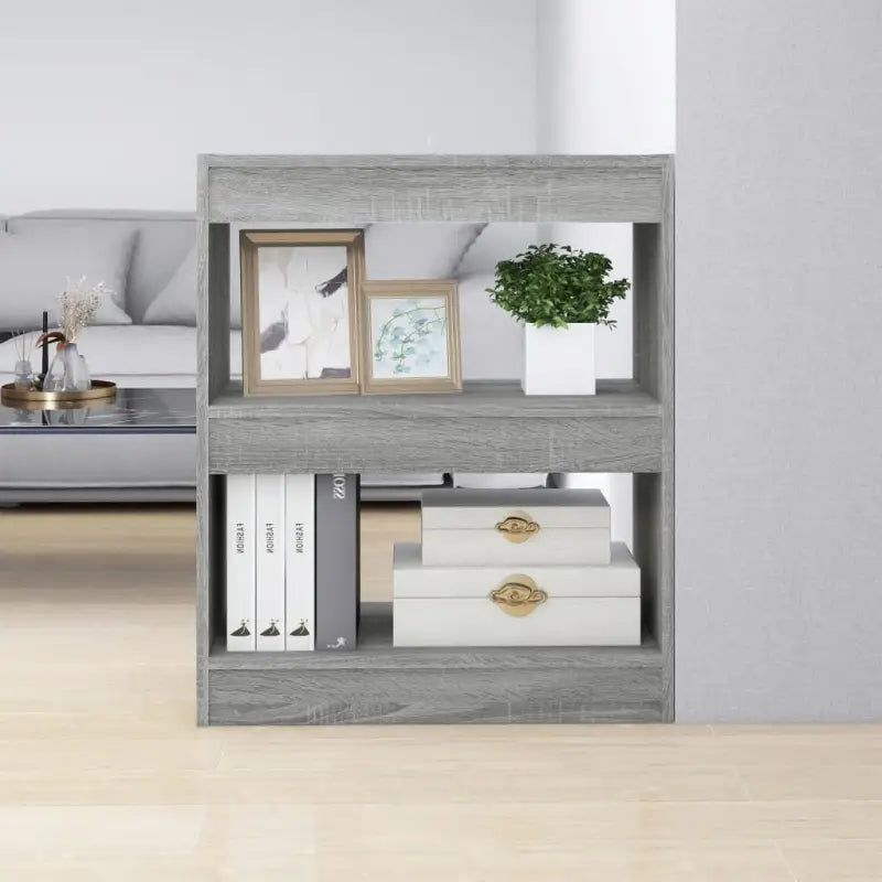 Boekenkast in grijs sonoma voor kamerscherm gebruikt interieur - Grijs sonoma / 1 - Boekenkasten