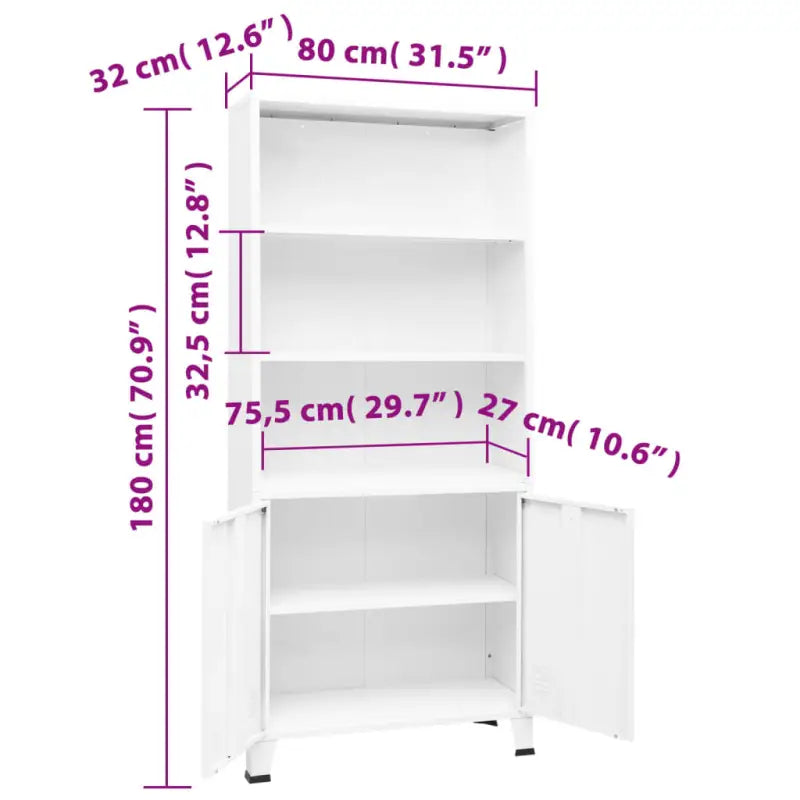 Boekenkast in Industriële Stijl voor Opbergruimte en Decoratie - Wit / 1 - Boekenkasten