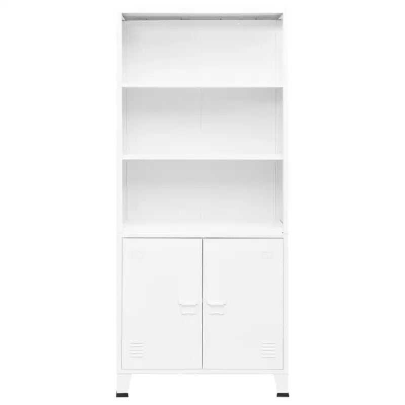 Boekenkast in Industriële Stijl voor Opbergruimte en Decoratie - Wit / 1 - Boekenkasten