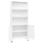 Boekenkast in Industriële Stijl voor Opbergruimte en Decoratie - Wit / 1 - Boekenkasten