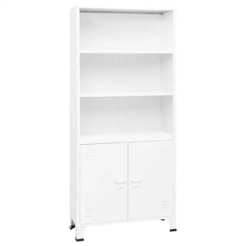 Boekenkast in Industriële Stijl voor Opbergruimte en Decoratie - Wit / 1 - Boekenkasten