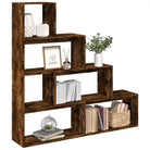 Boekenkast Kamerscherm met 3 lagen van bewerkt hout - Gerookt eiken / 1 / 143.5 cm - Boekenkasten