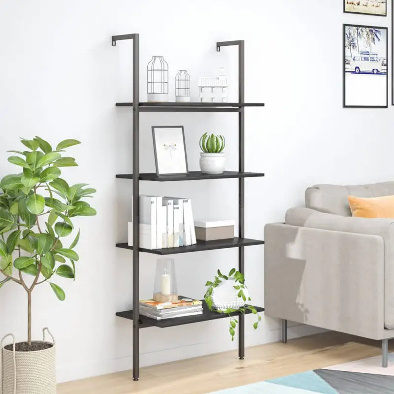 Boekenkast met 5 schappen voor extra opbergruimte - Zwart / 1 / 152.5 cm - Boekenkasten