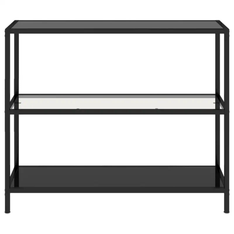 Boekenkast met gehard glas en stevig gepoedercoat ijzer - Zwart / 1 - Boekenkasten