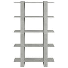 Boekenkast met kamerscherm gebruikt voor een strak en klassiek interieur - Betongrijs / 1 - Boekenkasten