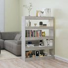 Boekenkast met Kamerscherm Gebruikt voor Een Strak en Klassiek Interieur - Betongrijs / 1 - Boekenkasten