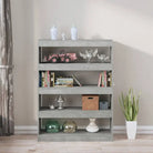 Boekenkast met Kamerscherm Gebruikt voor Een Strak en Klassiek Interieur - Betongrijs / 1 - Boekenkasten