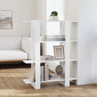 Boekenkast met kamerscherm gebruikt voor een strak en klassiek interieur - Hoogglans wit / 1 - Boekenkasten