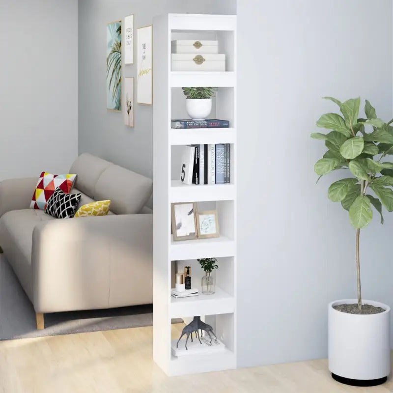 Boekenkast met Kamerscherm Gebruikt voor een Strak Interieur - Wit / 1 - Boekenkasten