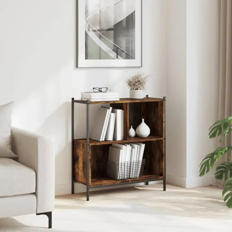 Boekenkast met stevige constructie van bewerkt hout voor interieurvoering - Boekenkasten