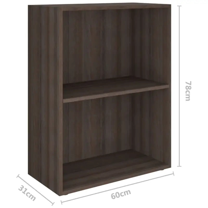 Boekenkast met verstelbaar schap in grijs sonoma van bewerkt hout - grijs sonoma eikenkleurig / 1 / 78 cm - Boekenkasten