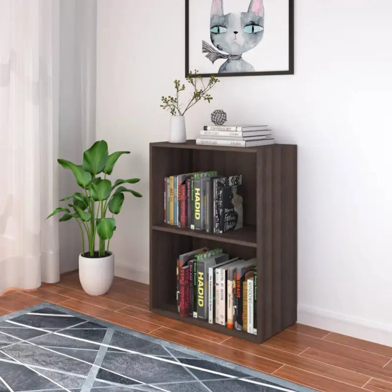 Boekenkast met verstelbaar schap in grijs sonoma van bewerkt hout - grijs sonoma eikenkleurig / 1 / 78 cm - Boekenkasten