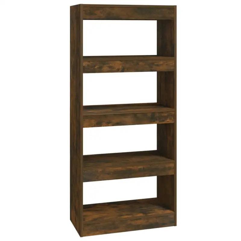 Boekenkast van bewerkt gerookt eiken hout voor kamerscherm gebruikt - Boekenkasten