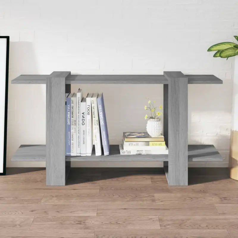 Boekenkast van bewerkt hout in grijs sonoma eiken stijl - Boekenkasten