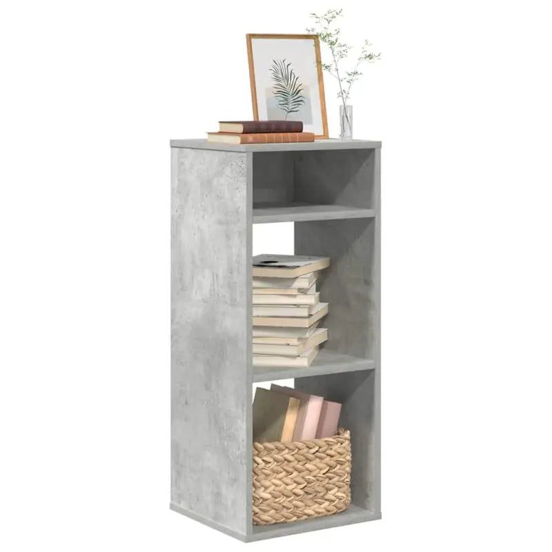 Boekenkast van bewerkt hout in grijs sonoma stijl - Betongrijs / 34 x 31 x 80 cm / 1 - Boekenkasten