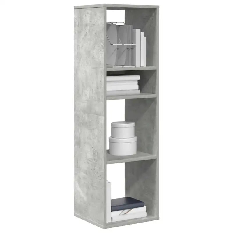 Boekenkast van bewerkt hout in grijs sonoma stijl - Betongrijs / 34 x 31 x 112 cm / 1 - Boekenkasten