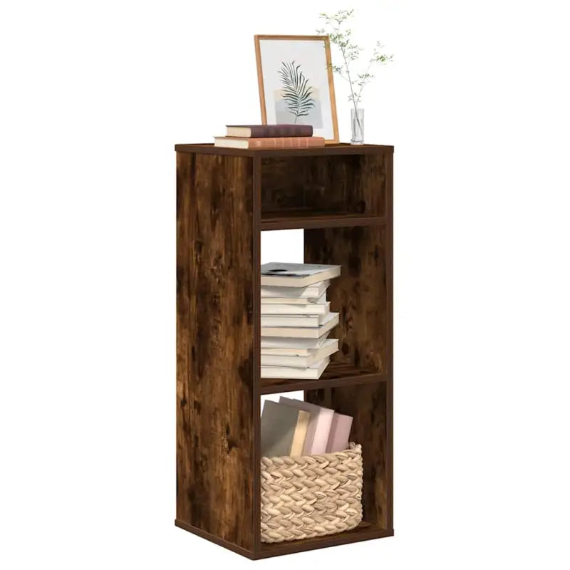 Boekenkast van bewerkt hout in grijs sonoma stijl - Gerookt eiken / 34 x 31 x 80 cm / 1 - Boekenkasten