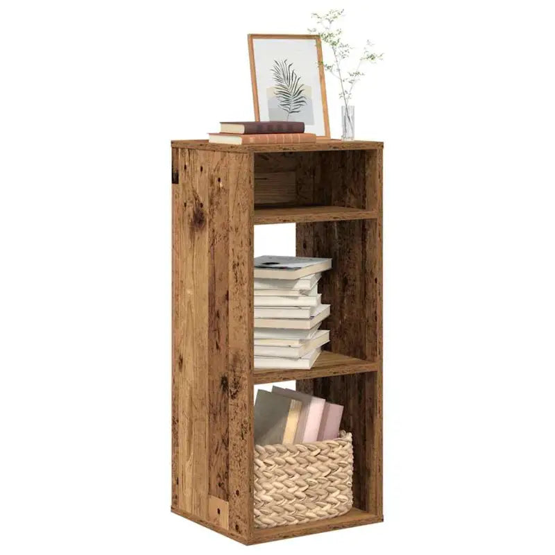 Boekenkast van bewerkt hout in grijs sonoma stijl - Oud hout / 34 x 31 x 80 cm / 1 - Boekenkasten