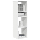 Boekenkast van bewerkt hout in grijs sonoma stijl - Wit / 34 x 31 x 112 cm / 1 - Boekenkasten
