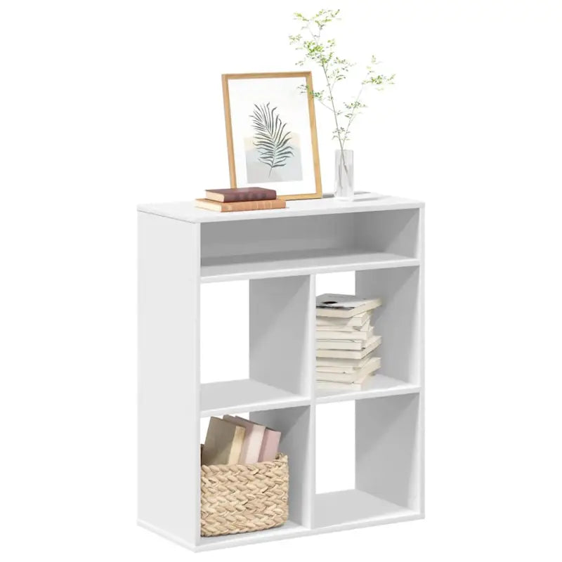 Boekenkast van bewerkt hout in grijs sonoma stijl - Wit / 66 x 31 x 80 cm / 1 - Boekenkasten