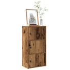 Boekenkast van bewerkt hout in grijs sonoma voor een stijlvolle organisatie - Oud hout / 1 / 77 cm - Boekenkasten