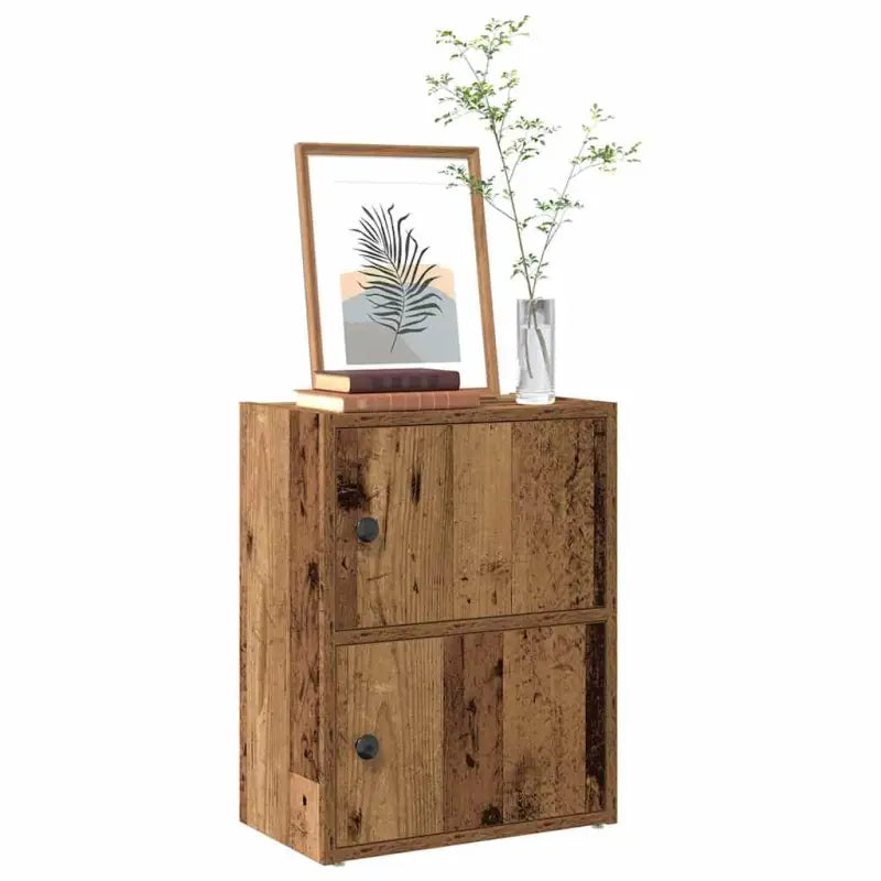 Boekenkast van bewerkt hout in grijs sonoma voor een stijlvolle organisatie - Oud hout / 1 / 52 cm - Boekenkasten