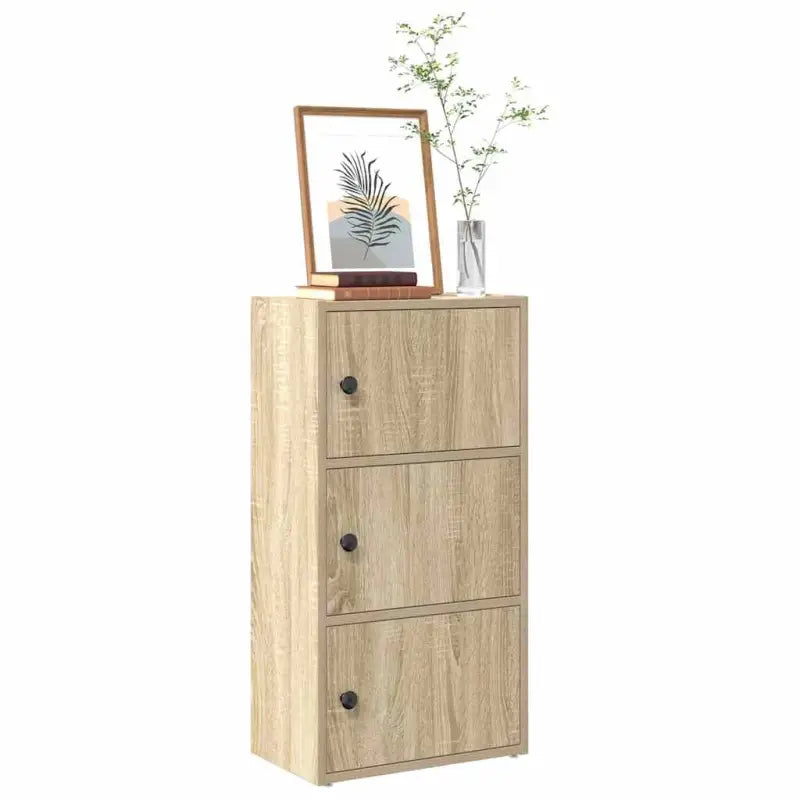 Boekenkast van bewerkt hout in grijs sonoma voor een stijlvolle organisatie - Sonoma eiken / 1 / 77 cm - Boekenkasten