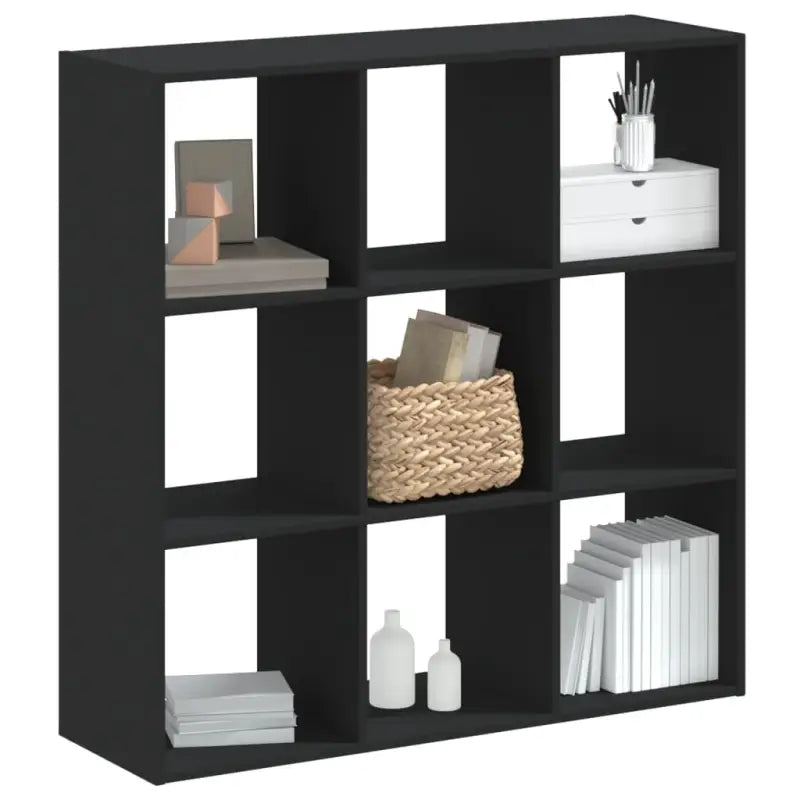 Boekenkast van bewerkt hout in grijs Sonoma voor extra opbergruimte - Zwart / 1 / 102 cm - Boekenkasten