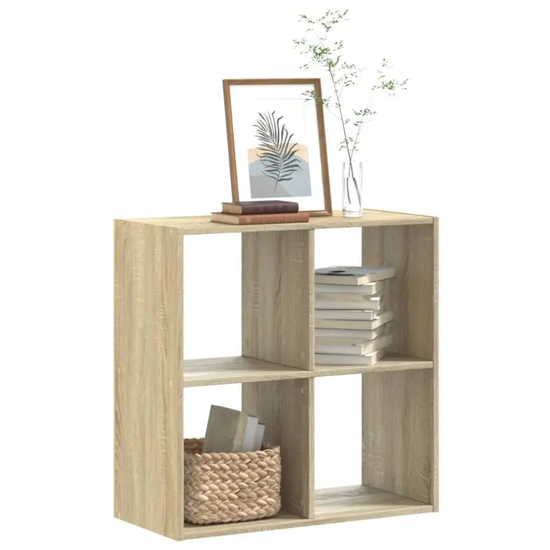 Boekenkast van bewerkt hout in grijs Sonoma voor extra opbergruimte - Sonoma eiken / 1 / 68.5 cm - Boekenkasten