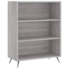 Boekenkast van bewerkt hout in grijs sonoma voor moderne opslag - Boekenkasten