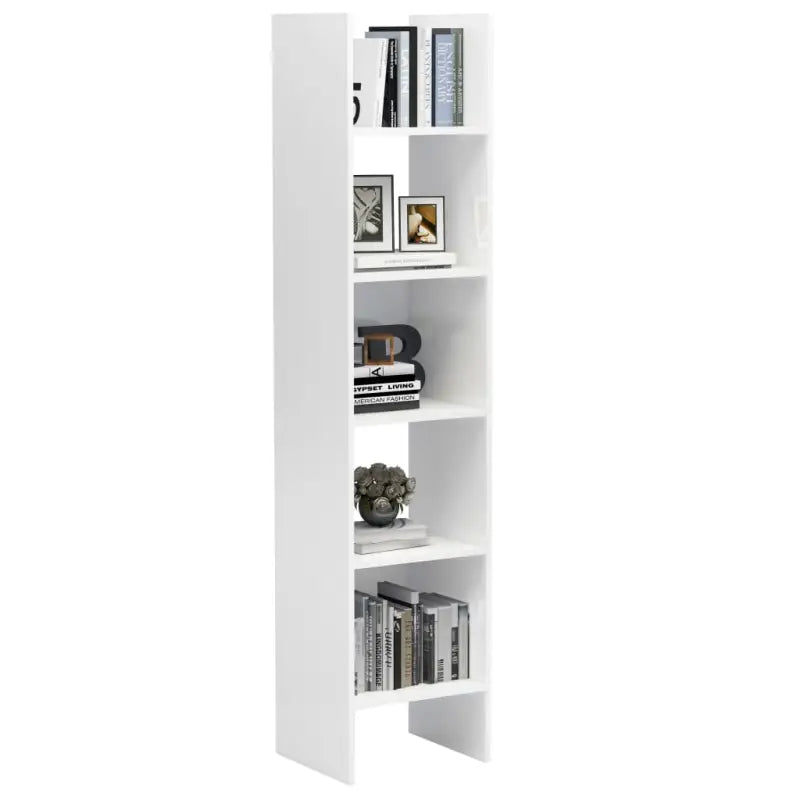 Boekenkast van bewerkt hout in hoogglans wit voor een moderne look - Hoogglans wit / 1 - Boekenkasten