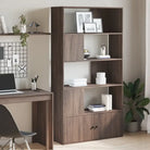 Boekenkast van bewerkt hout met duurzame opbergruimte voor thuis of kantoor - bruin eikenkleur / 1 / 100 cm