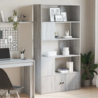 Boekenkast van bewerkt hout met duurzame opbergruimte voor thuis of kantoor - Grijs sonoma / 1 / 100 cm - Boekenkasten