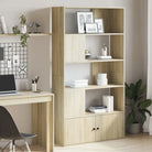 Boekenkast van bewerkt hout met duurzame opbergruimte voor thuis of kantoor - Sonoma eiken / 1 / 100 cm - Boekenkasten