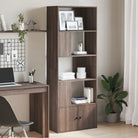 Boekenkast van bewerkt hout met duurzame opbergruimte voor thuis of kantoor - bruin eikenkleur / 1 / 70 cm