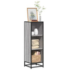 Boekenkast van bewerkt hout met industrieel metalen frame - Grijs sonoma / 33.5 x 33 x 107.5 cm / 1 - Boekenkasten