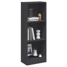 Boekenkast van bewerkt hout met klassiek en strak ontwerp - Grijs / 40 x 24 x 109 cm / 1 - Boekenkasten